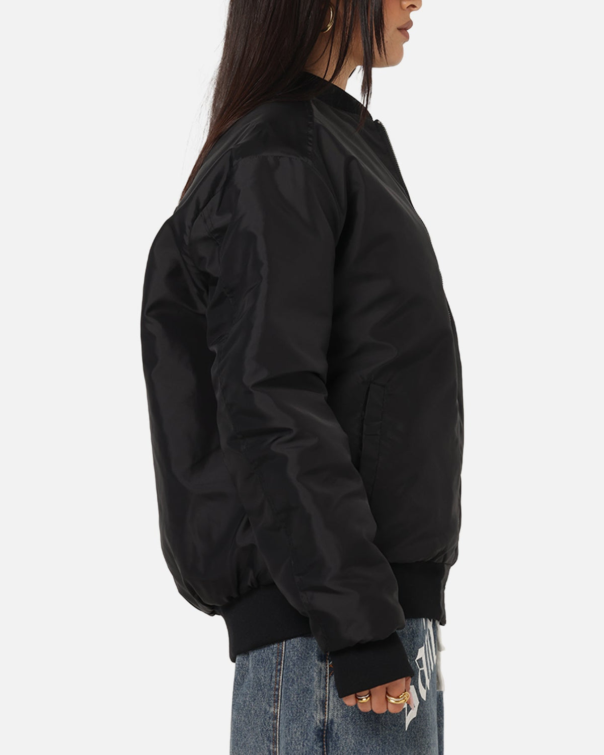 Saint Morta Gothic Noir Bomber Jacket Black