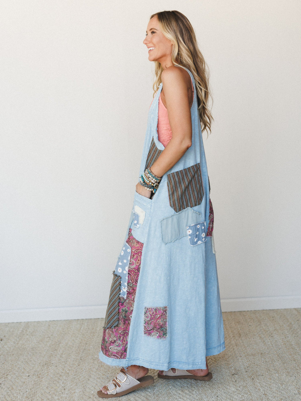 Garden Drift Wide Leg Jumpsuit - Denim