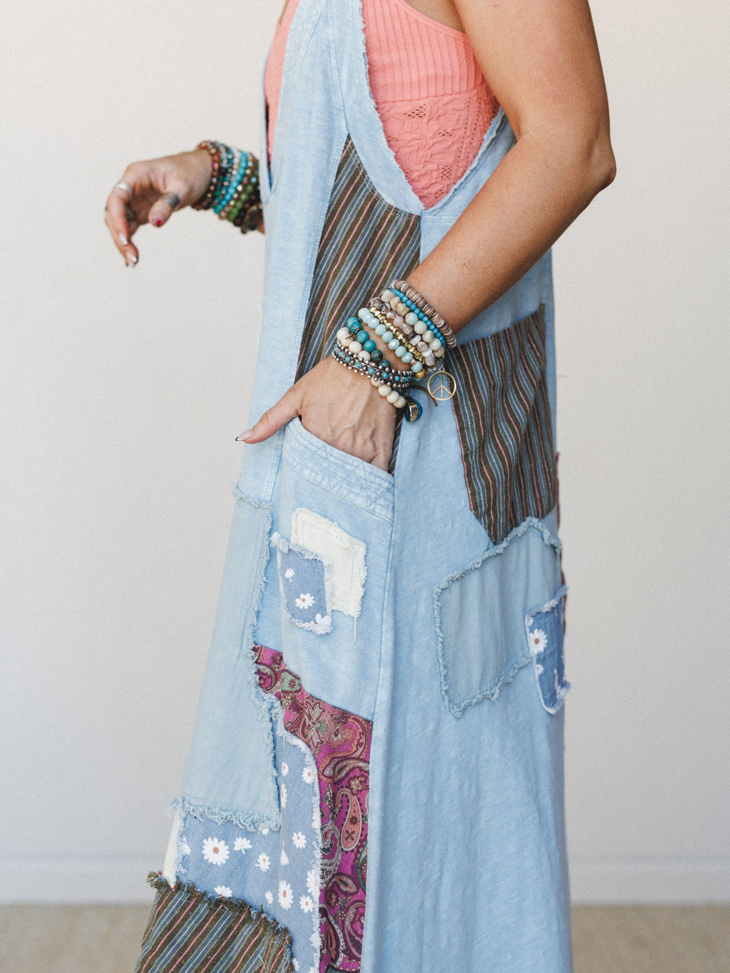 Garden Drift Wide Leg Jumpsuit - Denim