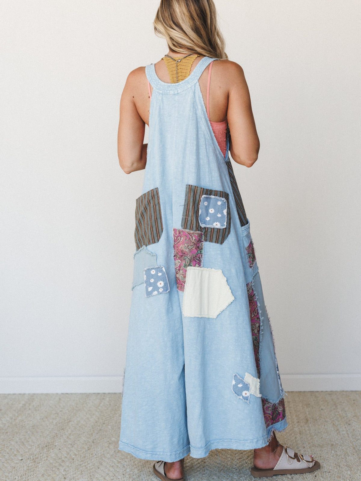 Garden Drift Wide Leg Jumpsuit - Denim