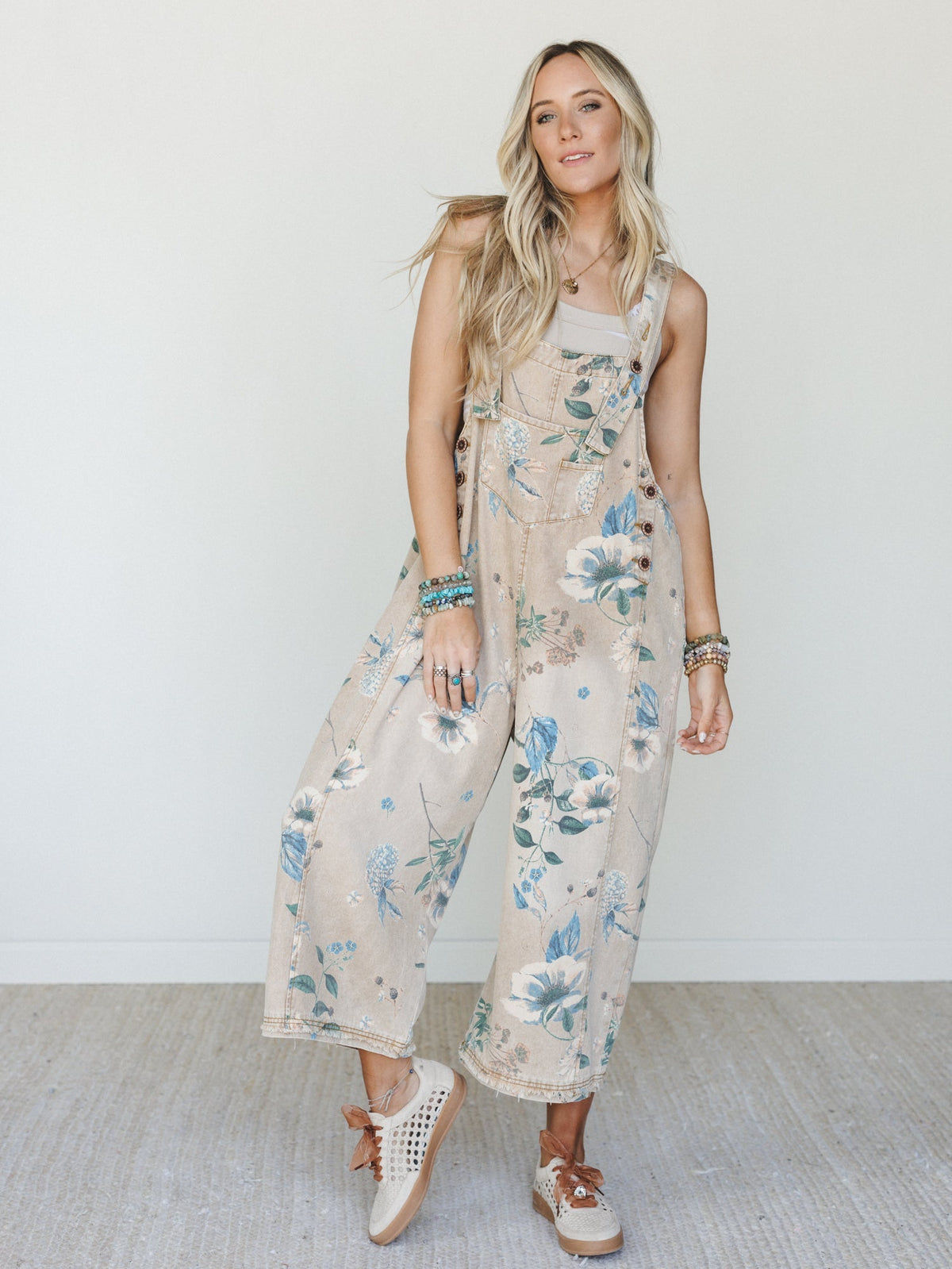 High Hopes Slouchy Denim Overalls - Mocha - Pre Order