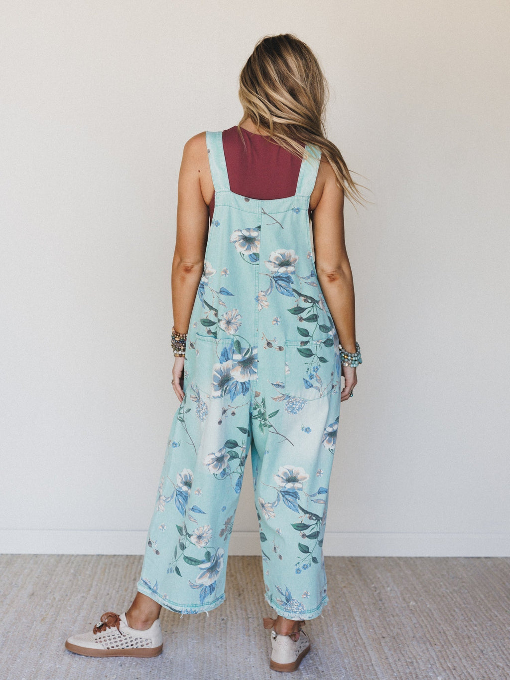 High Hopes Slouchy Denim Overalls - Mint