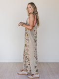 Floral Daylight Jumpsuit - Olive Gray - Pre Order