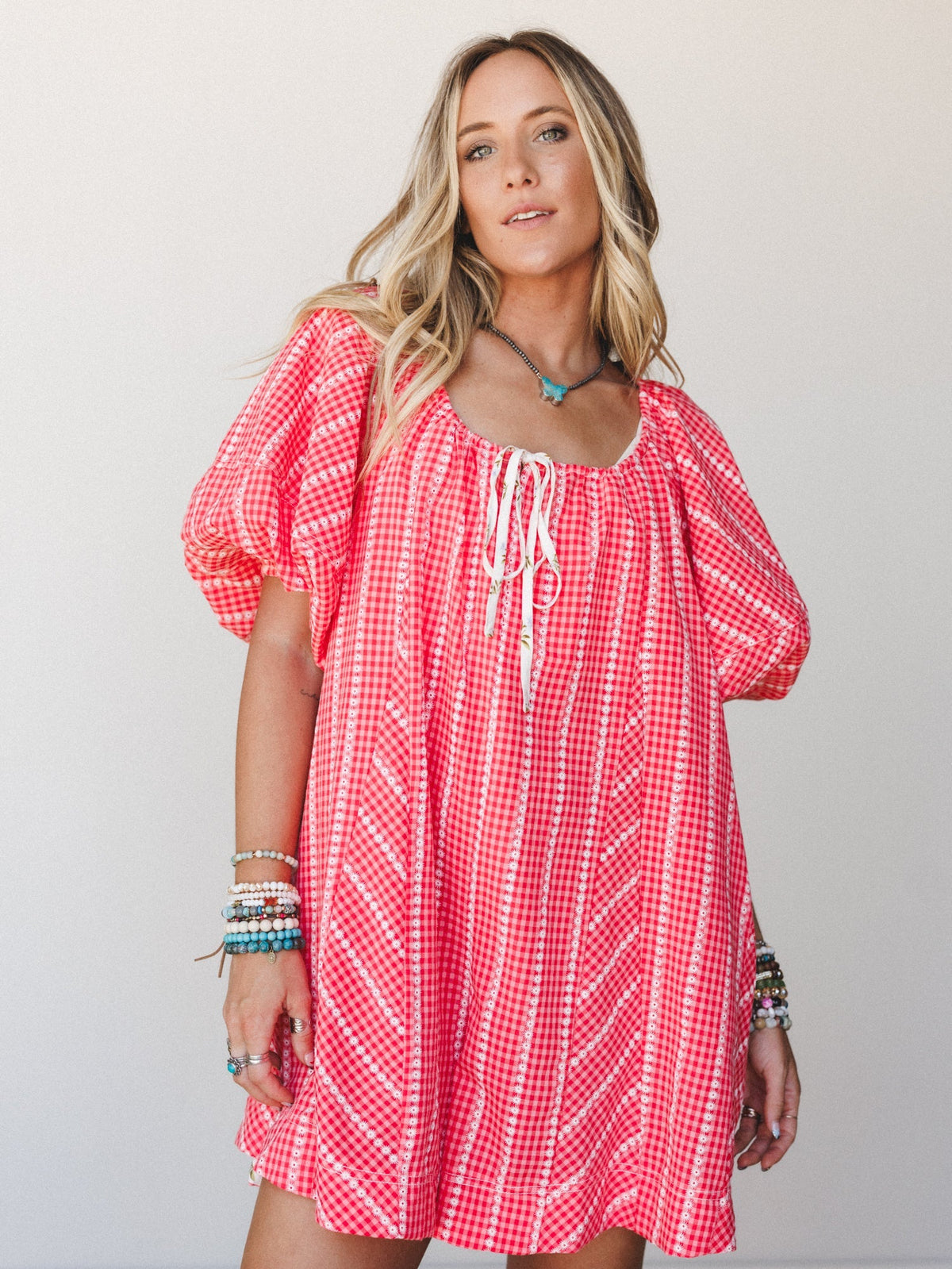 Jenni Striped Romper - Red