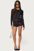 Cierra Sequin Knit Cardigan