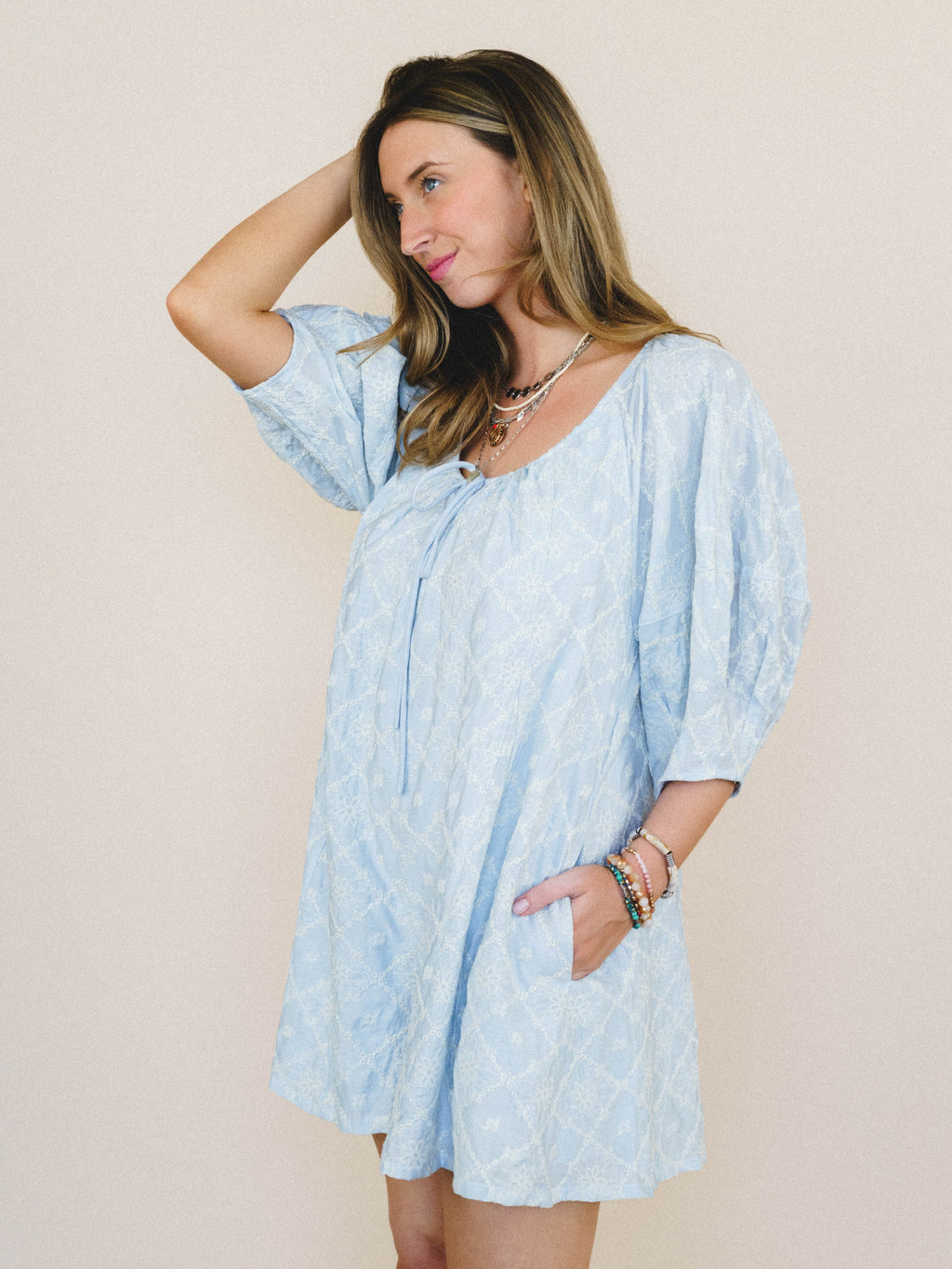 Quaint Whisper Romper - Light Chambray