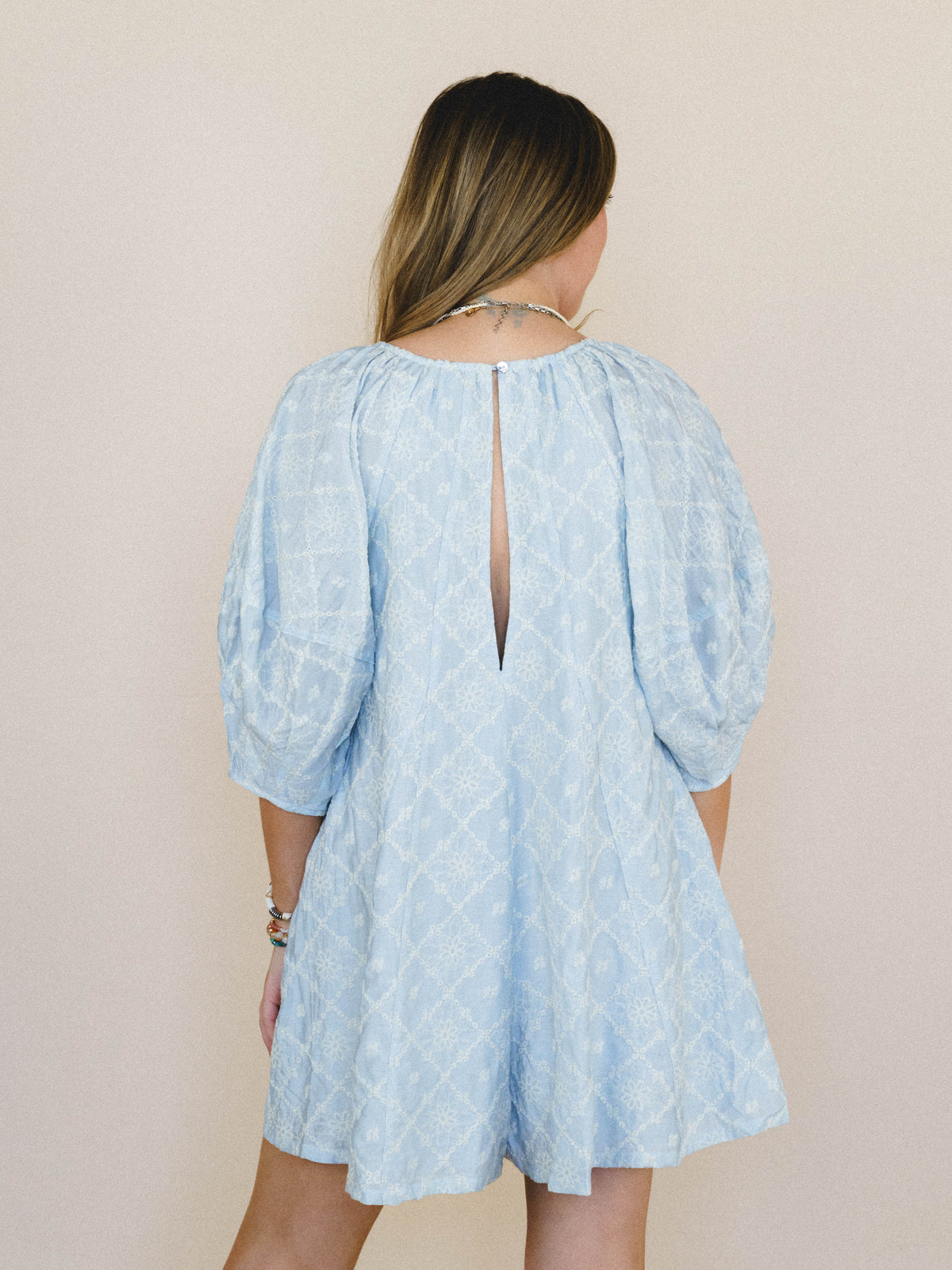 Quaint Whisper Romper - Light Chambray