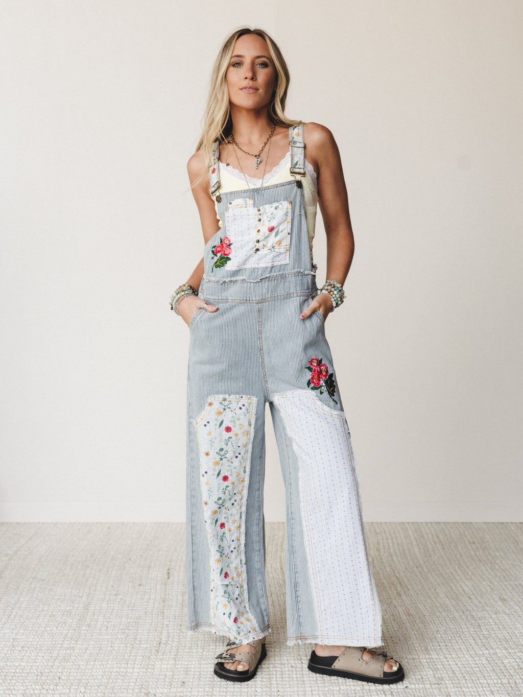 Sights on Soaring Overalls - Denim Stripe - Pre Order