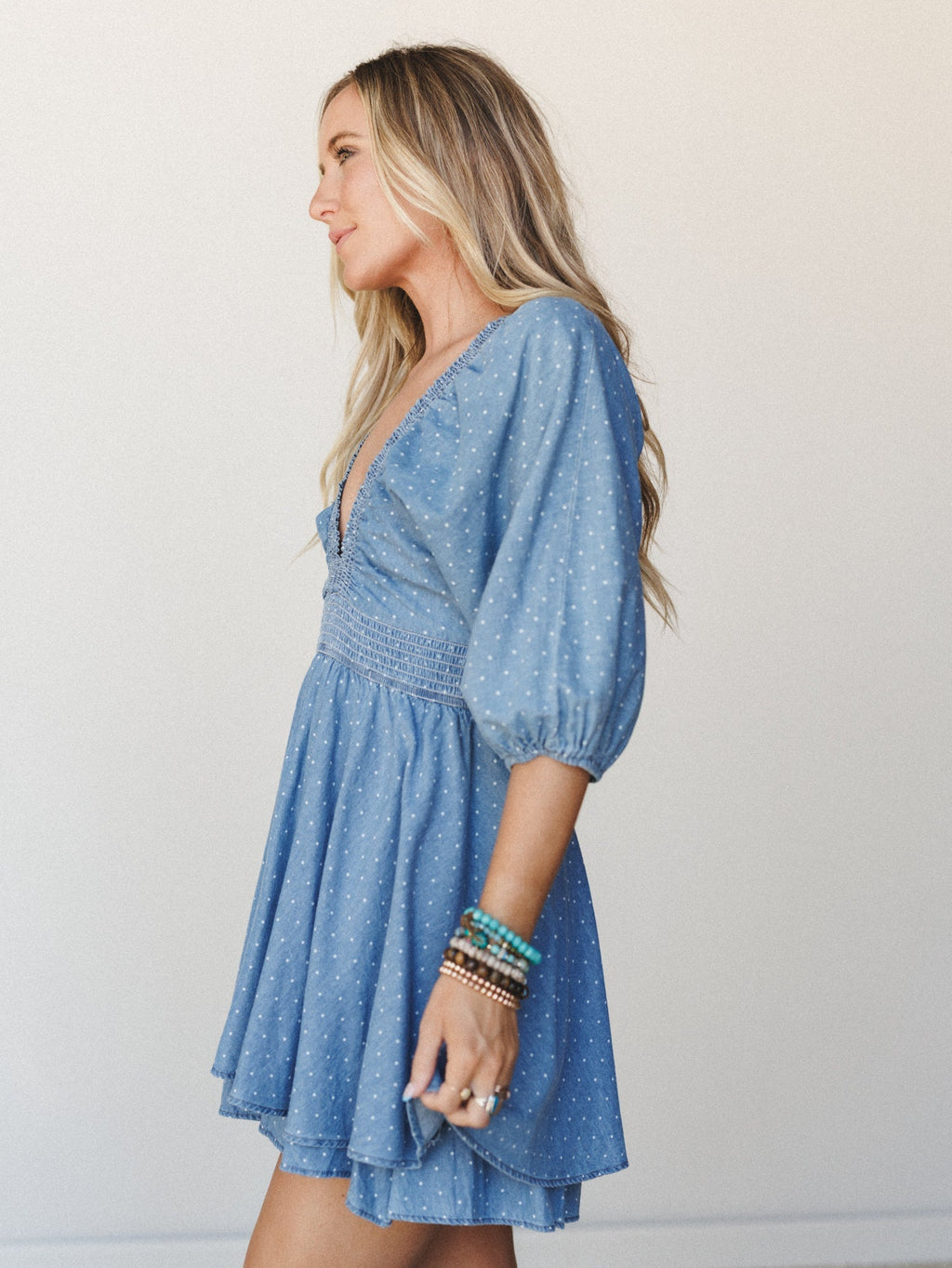 Jeanie Denim Romper - Denim