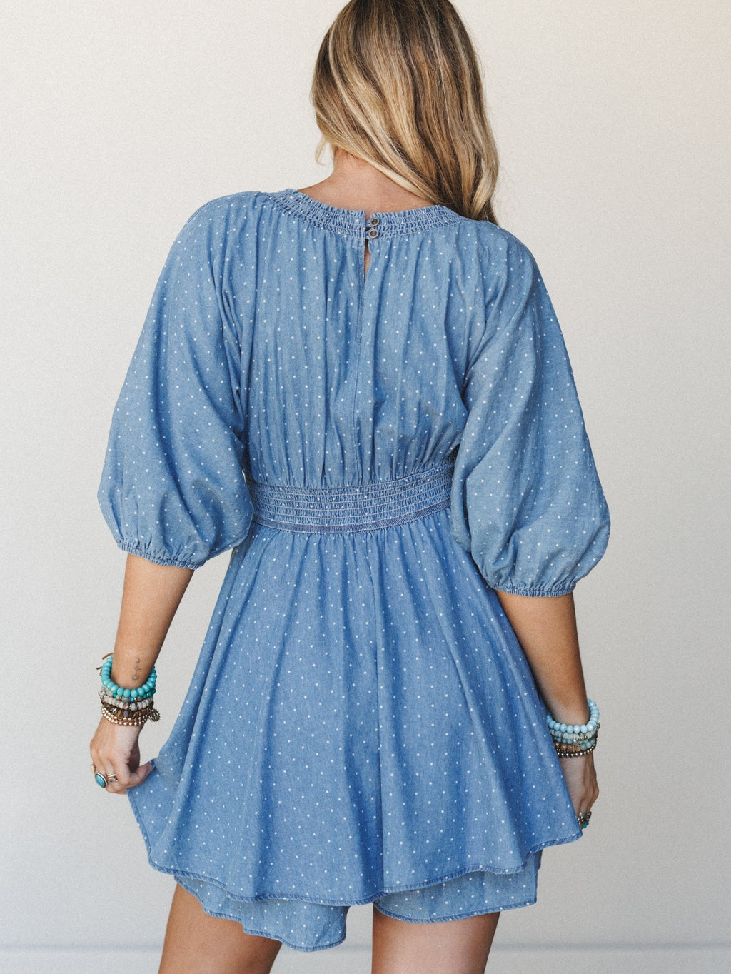 Jeanie Denim Romper - Denim