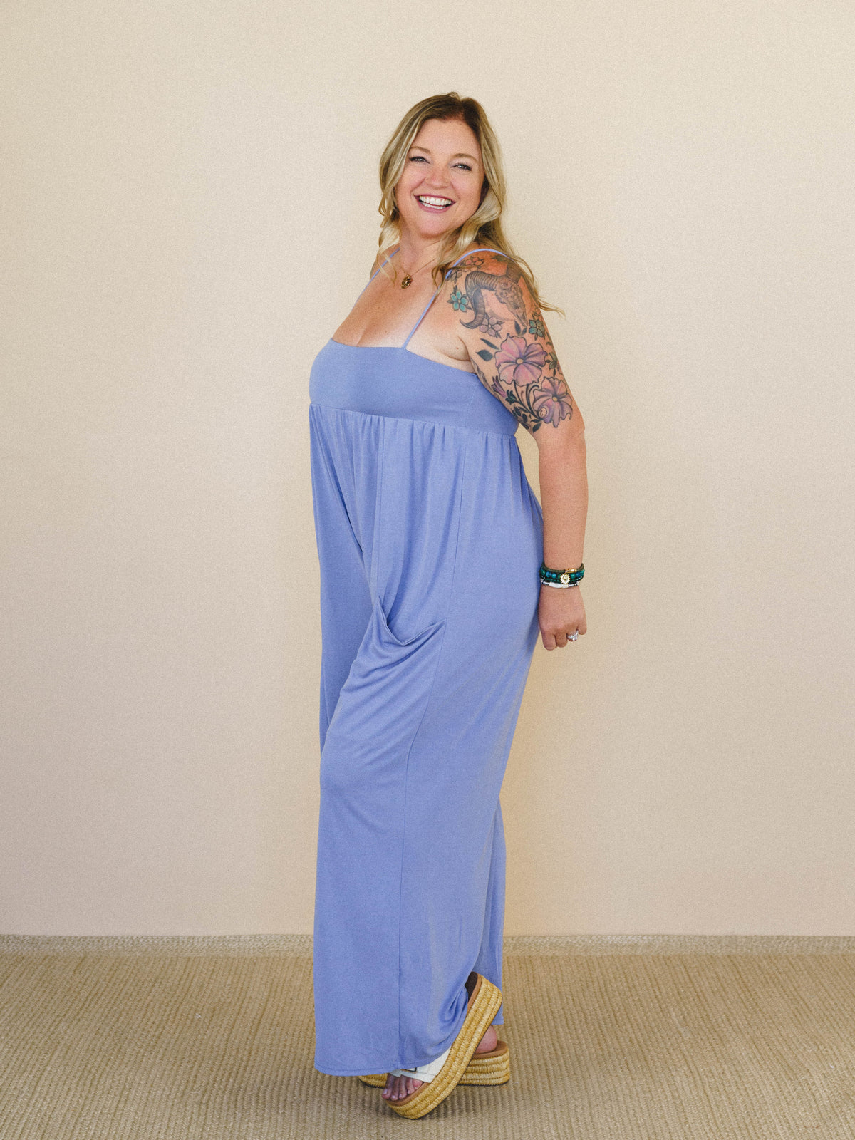 Heart of Posey's Jumpsuit - Blue