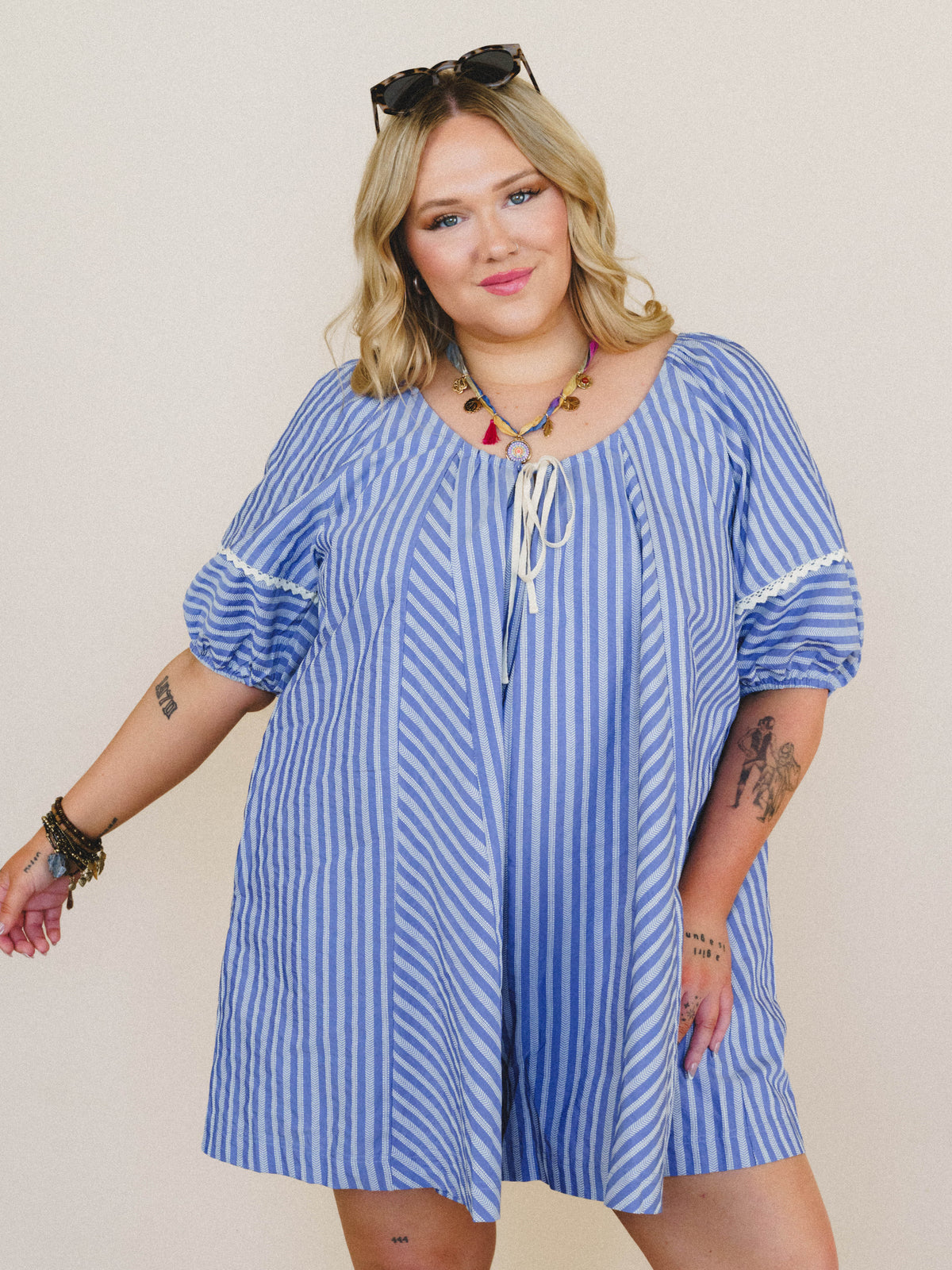 Springtime Romper - Denim Blue