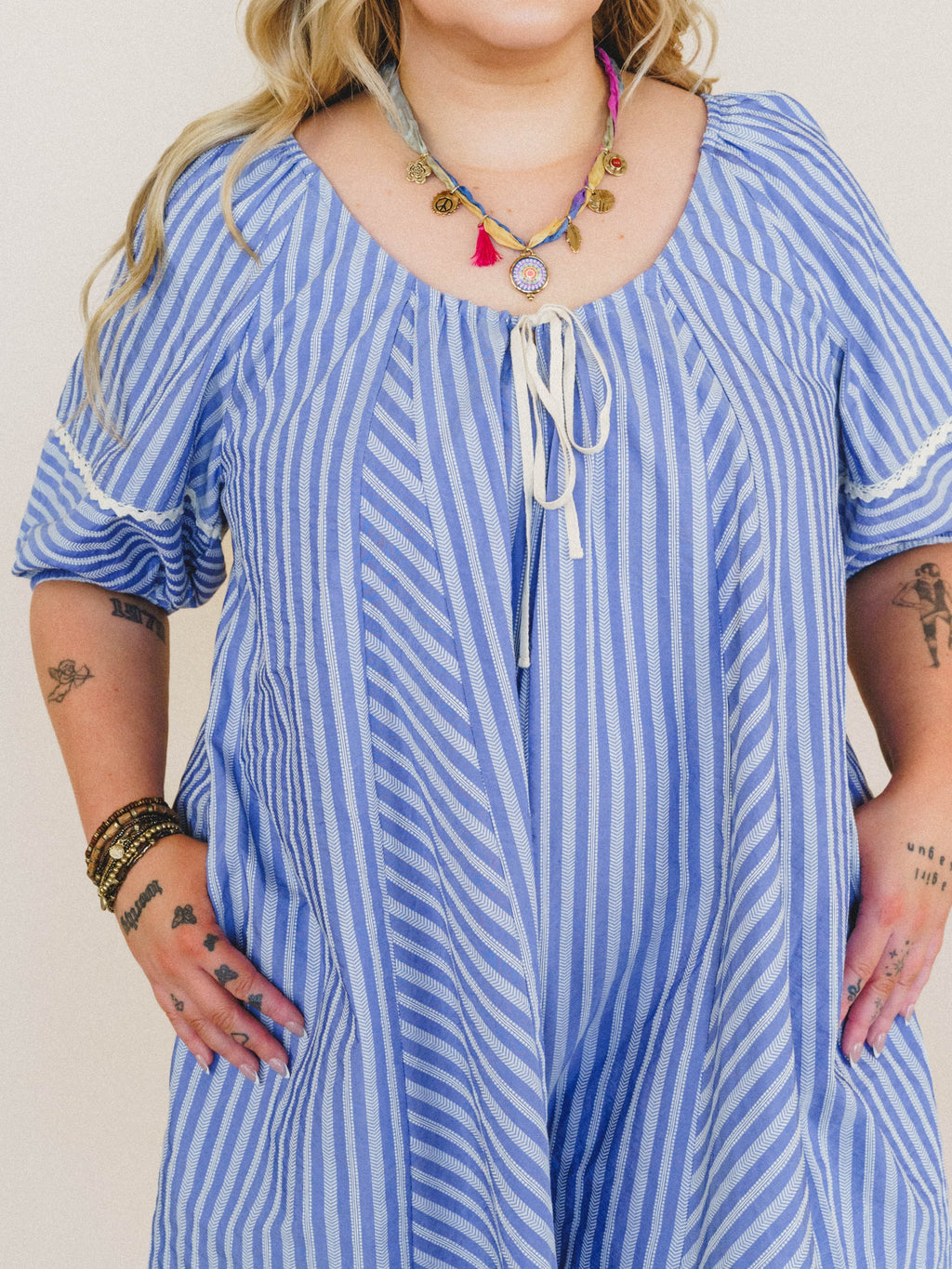 Springtime Romper - Denim Blue