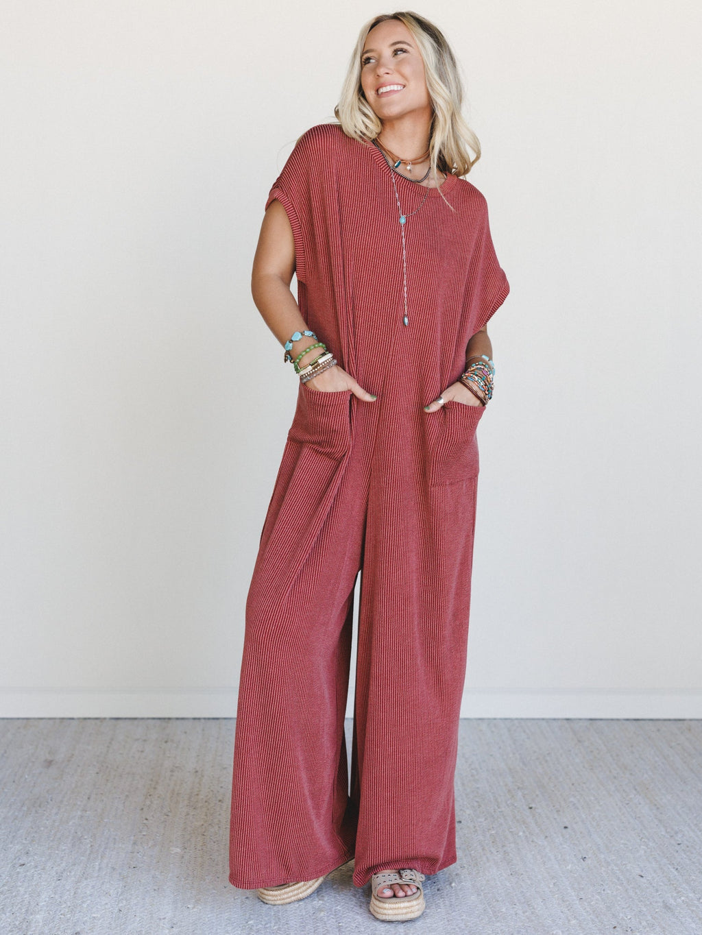 The Nest Moon Glow Jumpsuit - Rust - Pre Order