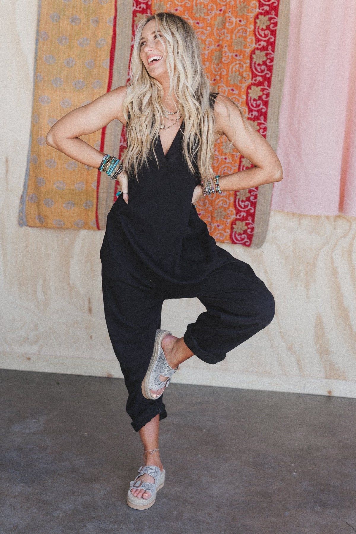 Driftwood Dreams Jumpsuit - Black - Pre Order