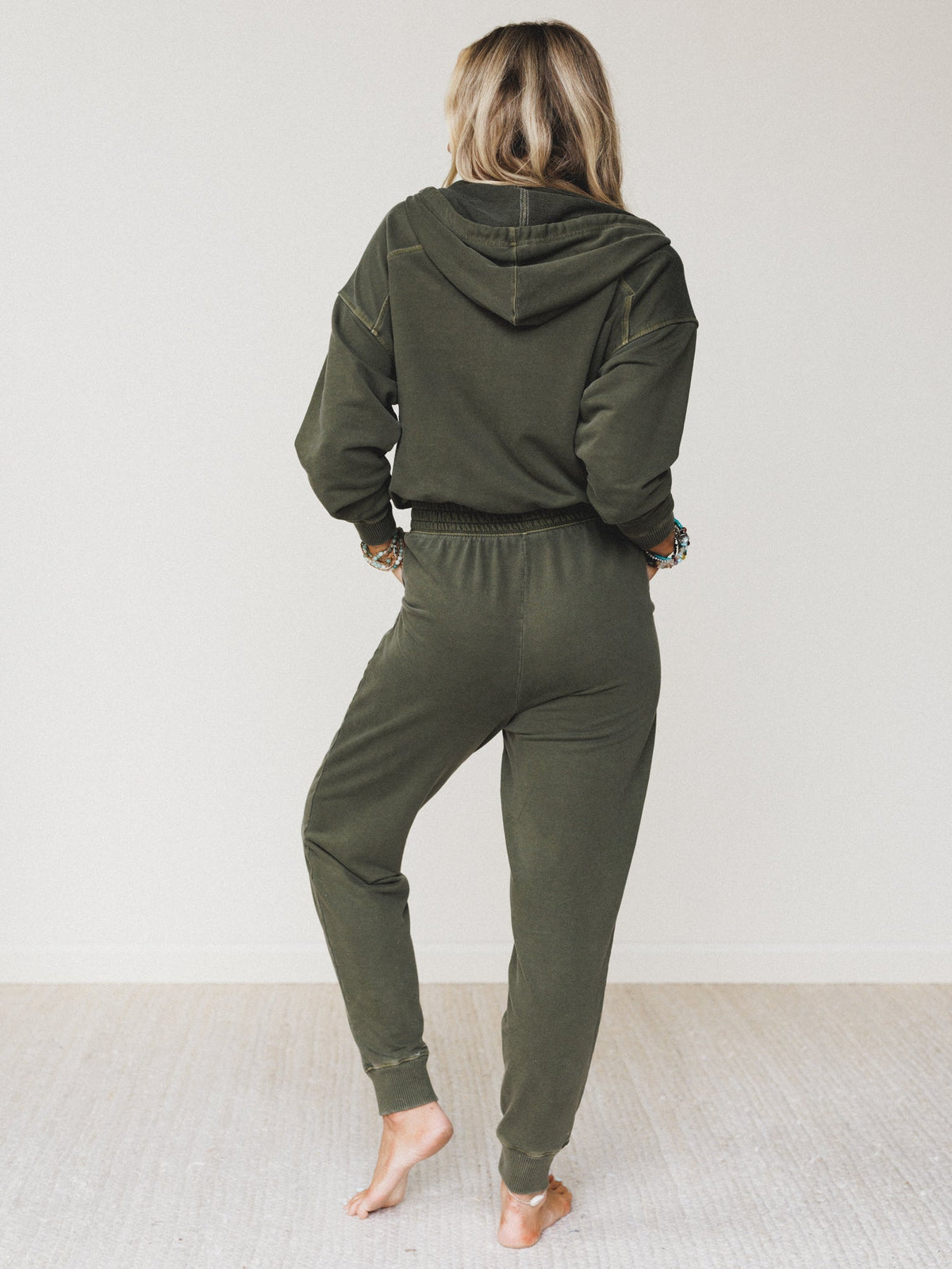 In A Dream Lounge Jumpsuit - Dark Olive