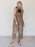 High Hopes Slouchy Denim Overalls - Mocha Brown - Pre Order