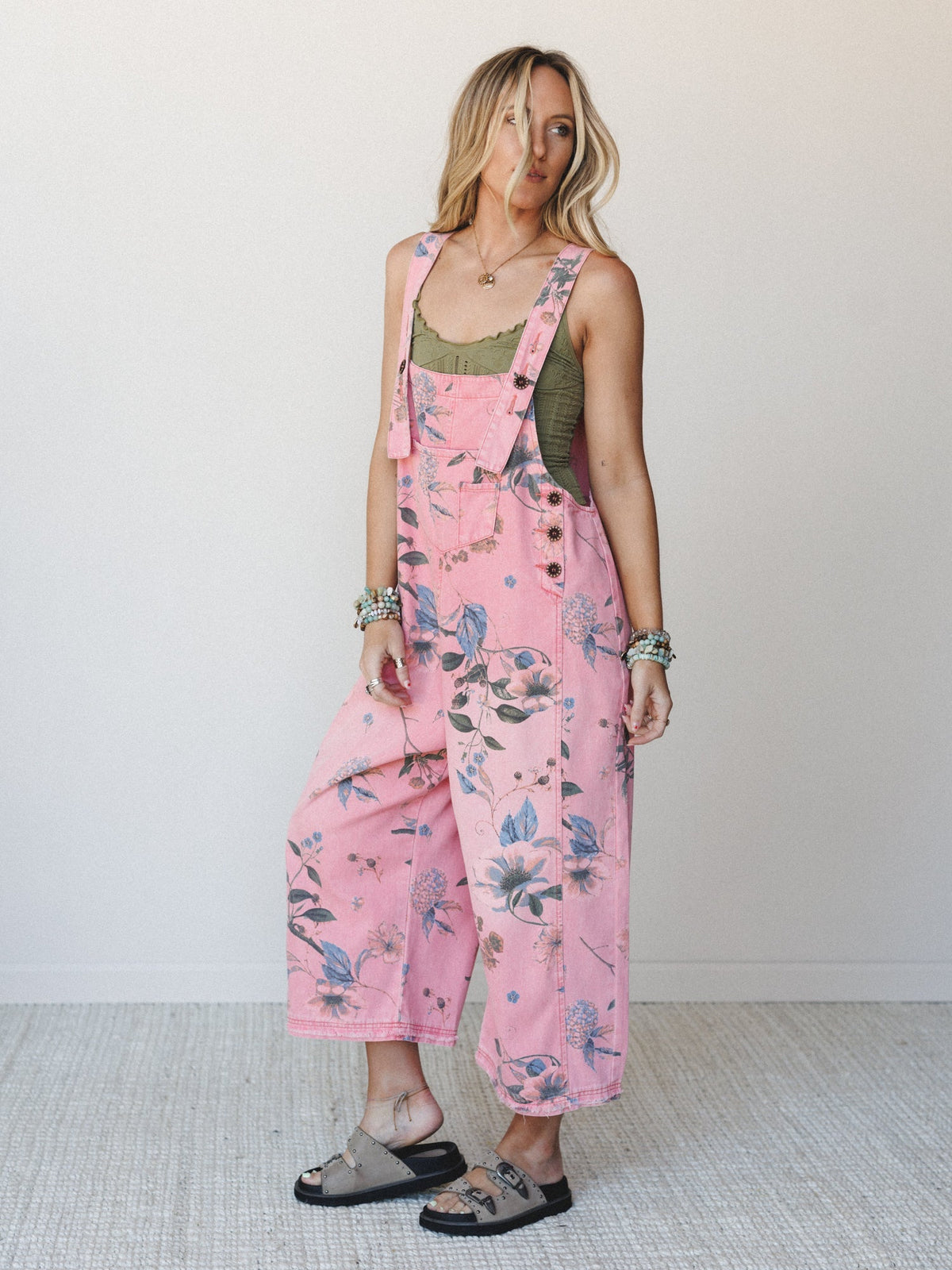 High Hopes Slouchy Denim Overalls - Vintage Coral - Pre Order