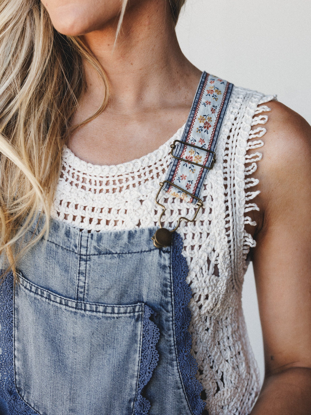 Laurel Denim Jumpsuit - Washed Denim