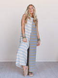 The Nest Cruise Lines Jumpsuit - Blue Olive - Pre Order