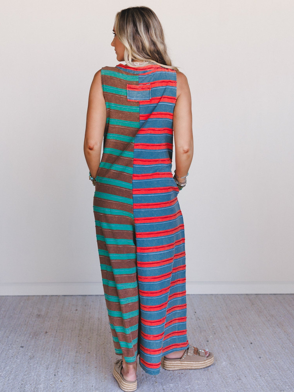The Nest Cruise Lines Jumpsuit - Teal Brown - Pre Order
