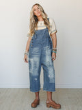 High Hopes Slouchy Denim Overalls - Denim Bandana - Pre Order