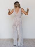 The Nest Alanis Textured Jumpsuit - Taupe - Pre Order