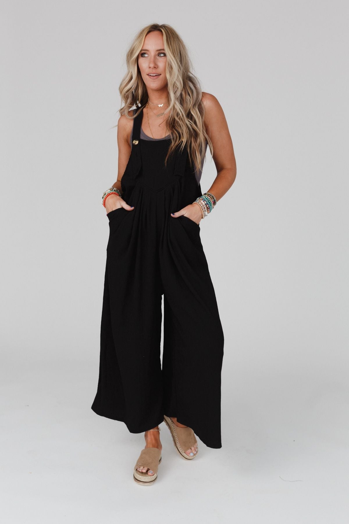 The Nest Serenity Wide Leg Jumpsuit - Black - Pre Order
