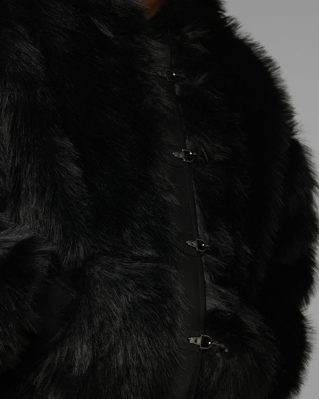 Loiter Eastern Bloc Fur Jacket Black