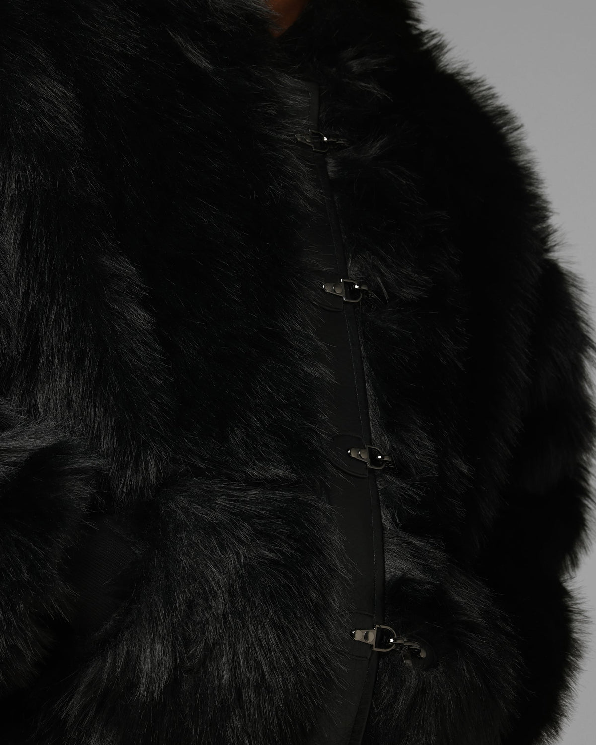Loiter Eastern Bloc Fur Jacket Black