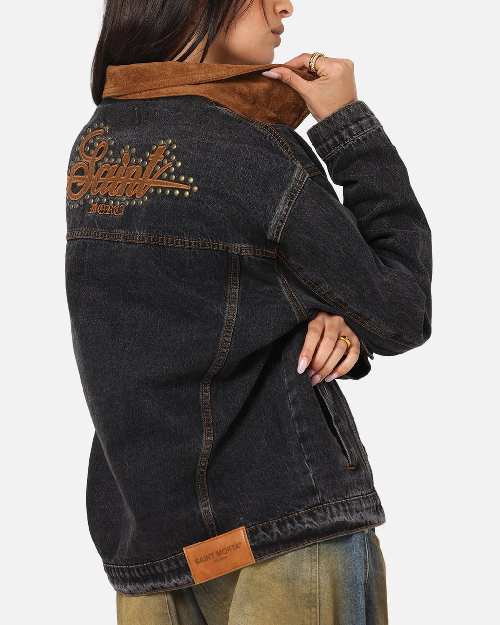 Saint Morta Rodeo Drive Denim Jacket Black Shadow