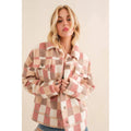 Blue B Medium Lightweight Long Sleeve Checkered Oversized Jacket- Multiple Colours