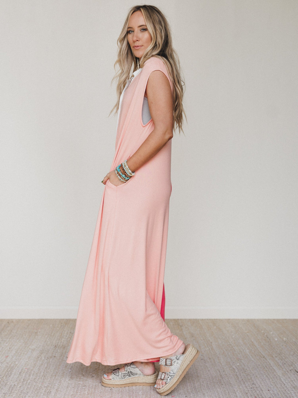 Here for the Party Jumpsuit - Coral Salmon