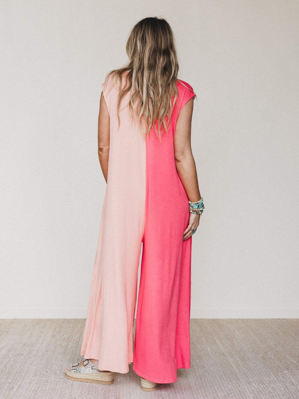 Here for the Party Jumpsuit - Coral Salmon